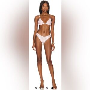 WeWoreWhat rosette adjustable triangle bikini top